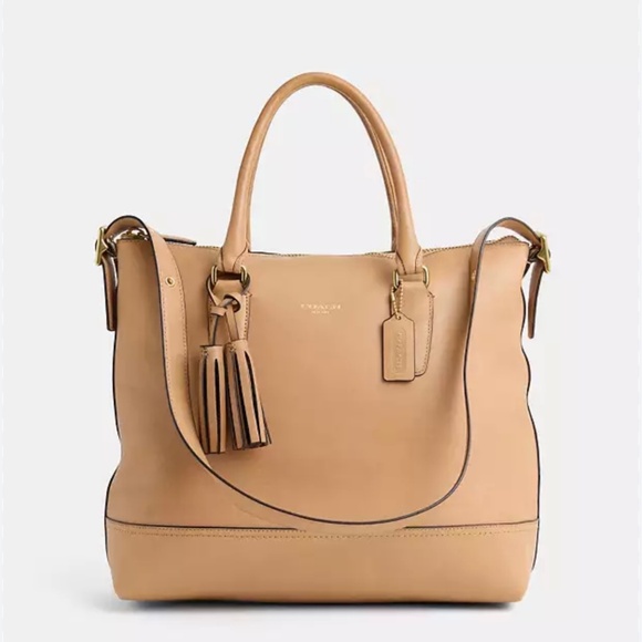 Coach Legacy Leather Rory NS Satchel 19892 Sand MSRP $398 - Picture 7 of 7